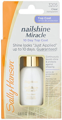 Sally Hansen Nail Shine Miracle 10 Day Top Coat Shines & Protects 3205