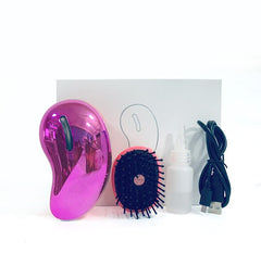 Portable Electric Ionic Hairbrush Nano Spray Negative Ion Comb Hair Scalp Massager Brush Hair Straightener Anti-static Styling