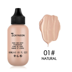 TEAYASON 6 Colors Matte Lasting Oil Control Concealer Cream Brighten Makeup Moisturizing Liquid Natural Face Foundation TSLM2