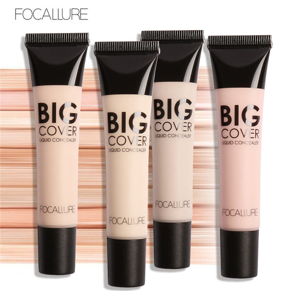 FOCALLURE Face Concealer Cream Pro Contour Makeup Liquid Concealer Makeup Natural Foudantion Cream 4 Colors