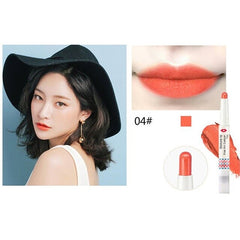 Double Head Cushion Lipstick Pen Fog Touch Bite Stick long-lasting color crayon drawing double-headed multi-effect