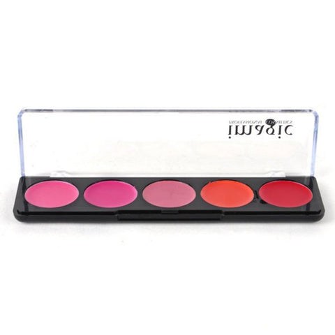 IMAGIC-LP204 5 Color Lipstick Palette Lipgloss Long Lasting Lipstick Makeup Shimmering Cosmetics Beauty Makeup