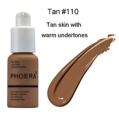 PHOERA Oil-controling Lightfeel Cream Naturally Foundation Concealer Soft Matte Long Wear Foundation Liquid Face Makeup Coverage