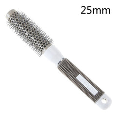 Gray Ceramic Ionic Comb High Temperature Resistant Round Combs Iron Radial Brushes Curly Hairbrush Hair Salon Tool