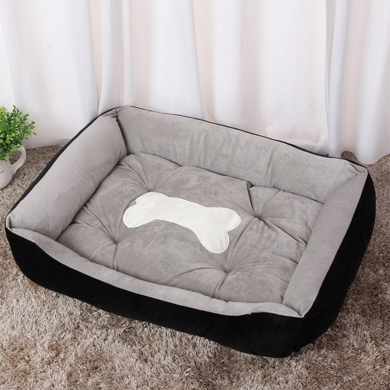 Dog Bed Warming Kennel Washable Pet Floppy Extra Comfy Plush Rim Cushion and Nonslip Bottom All Size Dog House